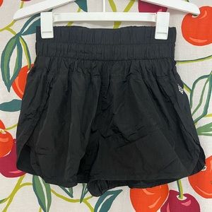 Free People Movement Way Home Shorts Black Size Medium